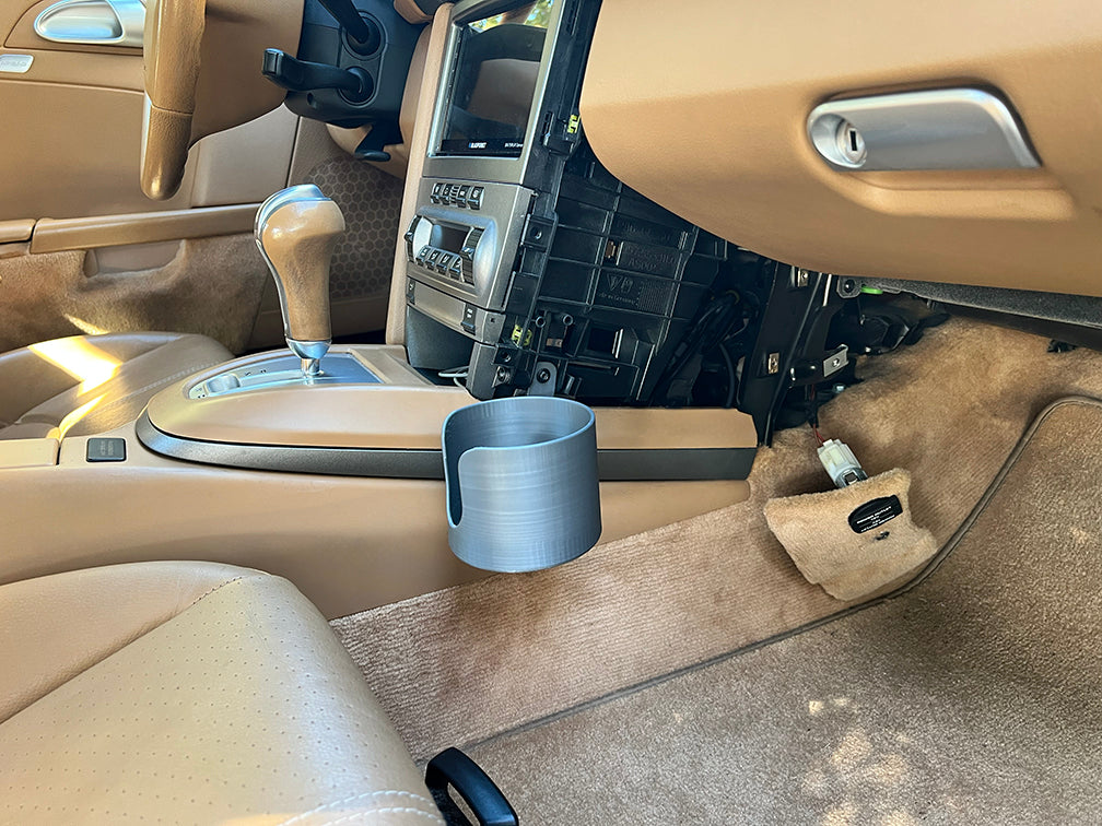 Single Cup Holder for Porsche Boxster, Cayman and 911 (Gray)