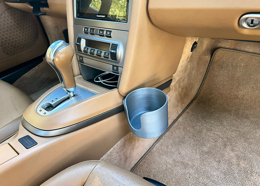 Single Cup Holder for Porsche 911 / 997 / 987 Boxster and Cayman (Gray)